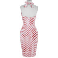 Belle Poque Halter Baumwoll Blumenmuster Kleid 50s Swing Kleid Retro Vintage Pinup Kleid BP000021-12